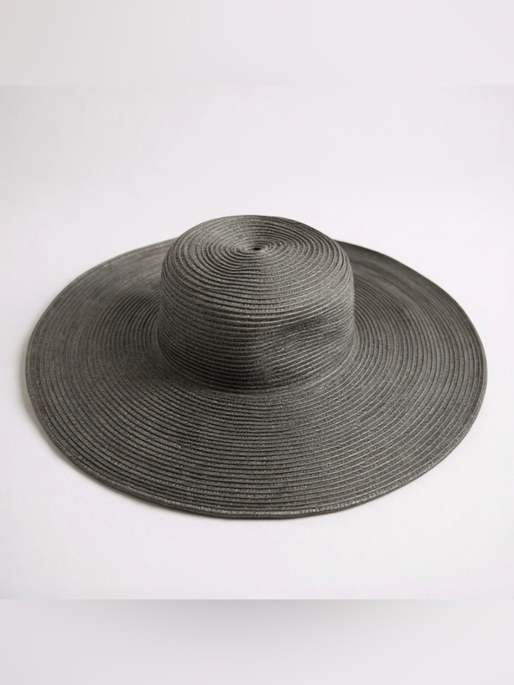 J. Crew Wide Brim Straw Hat Black